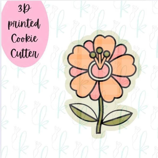 Tall Modern Flower Cookie Cutter