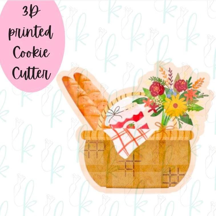 Wildflower Picnic Basket Cookie Cutter