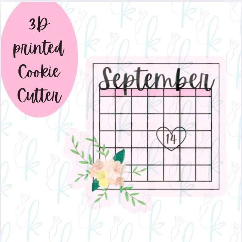 Floral Calendar Cookie Cutter
