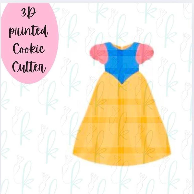 Blue and Yellow Princess Dress Cookie Cutter