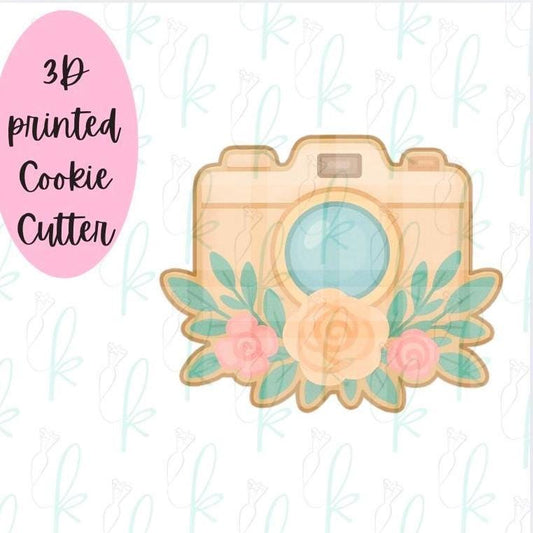 Floral Camera Cookie Cutter