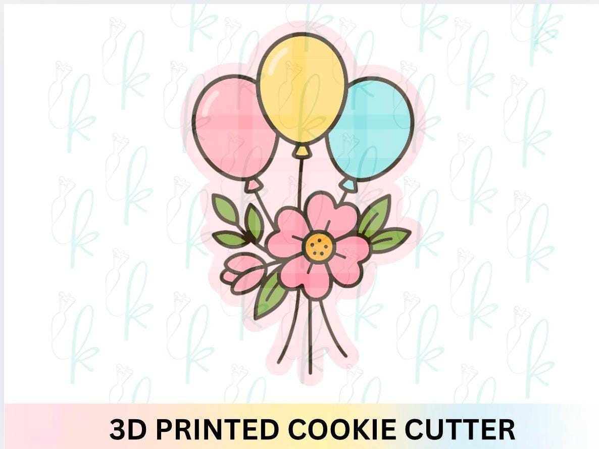Floral Balloons Cookie Cutter