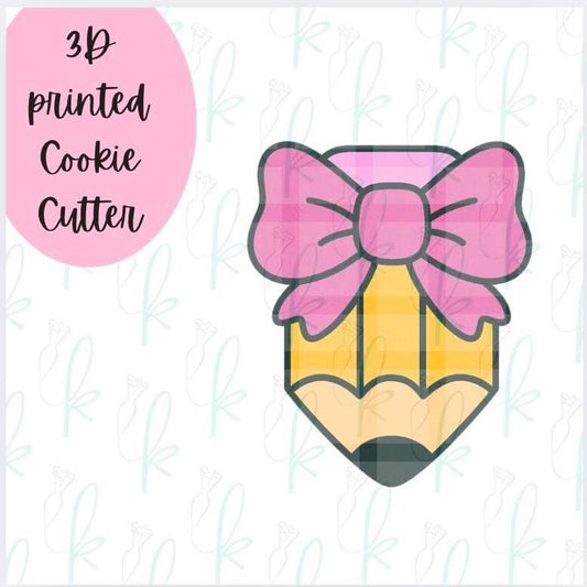 Chunky Bow Pencil Cookie Cutter