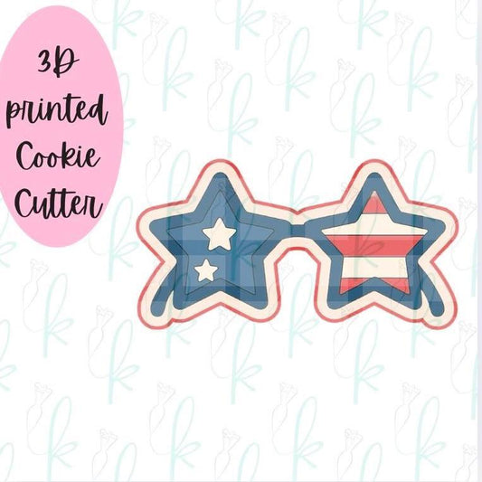 Patriotic Star Sunglasses Cookie Cutter