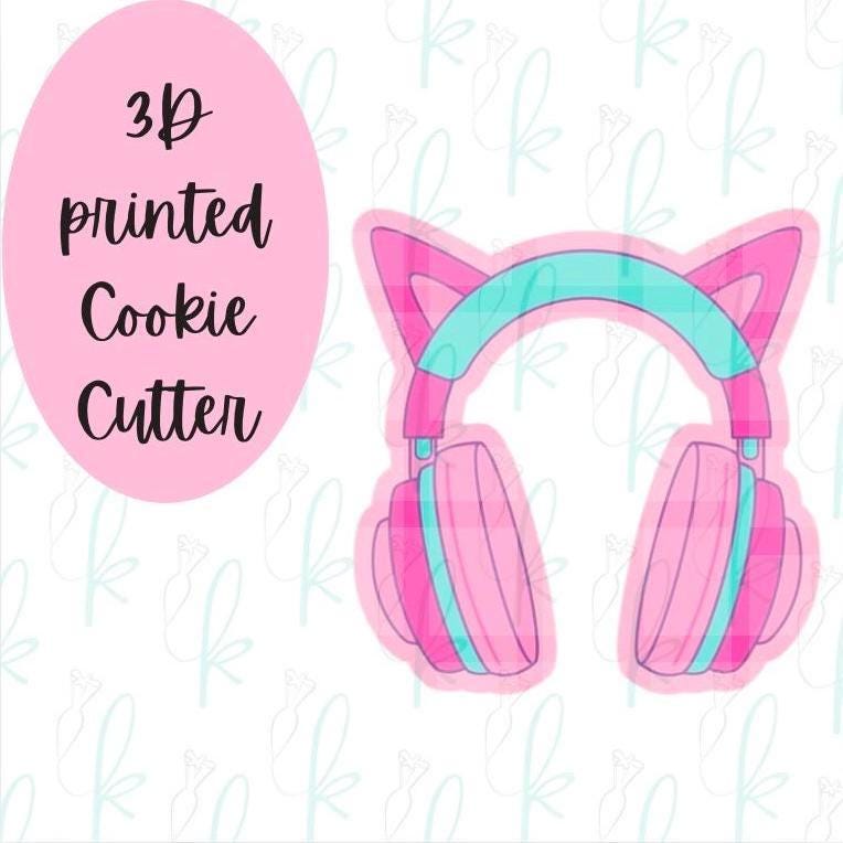 Cat Ear Headphones Cookie Cutter