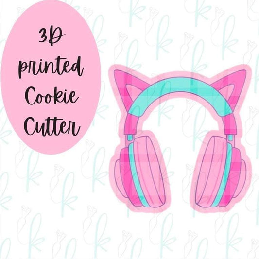 Cat Ear Headphones Cookie Cutter