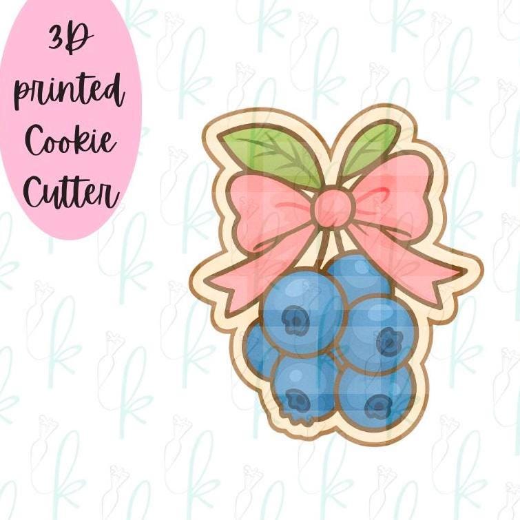 Bow Blueberries Cookie Cutter