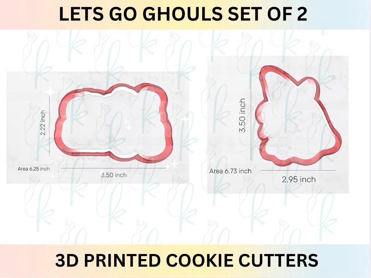 Let’s Go Ghouls - Set of 2 Halloween 3D Printed Cookie Cutters
