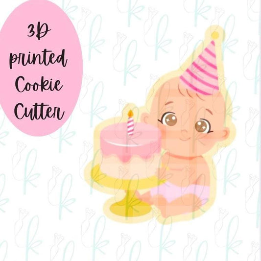 Baby with Smash Cake Cookie Cutter