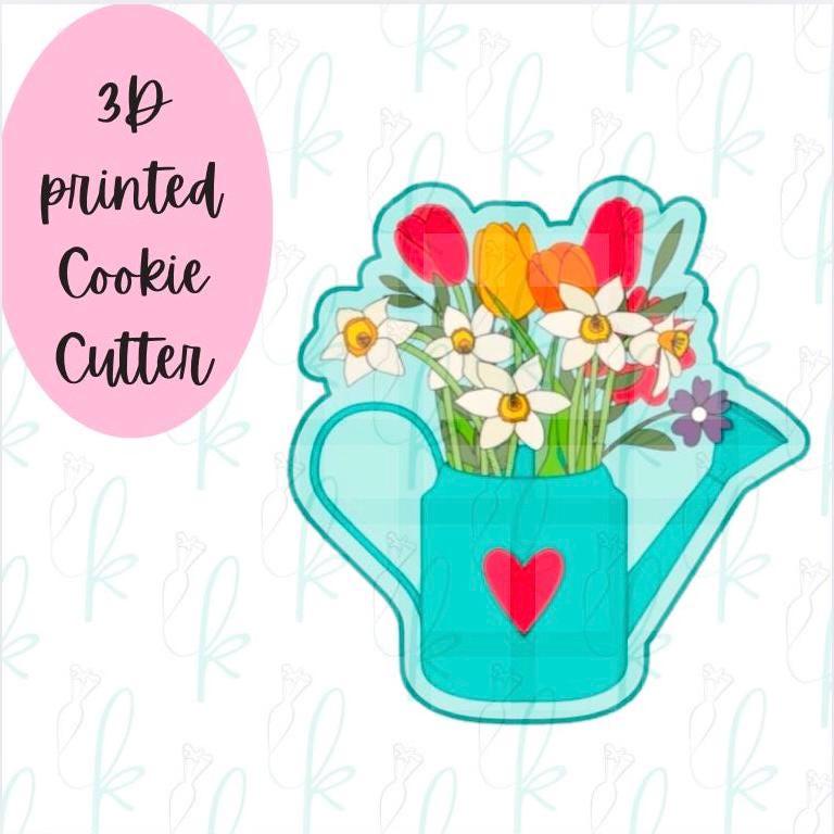 Floral Watering Can Cookie Cutter