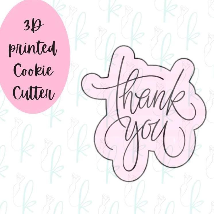 Thank You Plaque Cookie Cutter