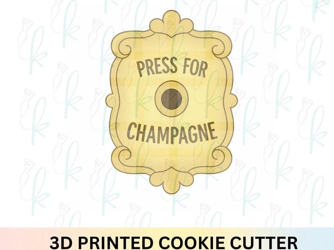 Champagne Plaque Cookie Cutter