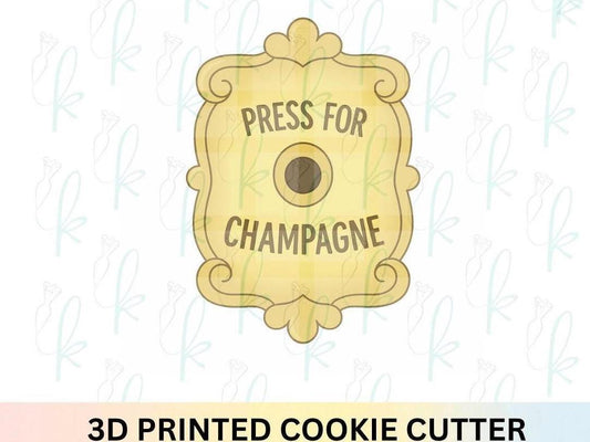 Champagne Plaque Cookie Cutter