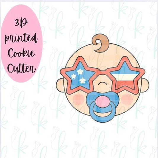 Patriotic Baby Face Cookie Cutter