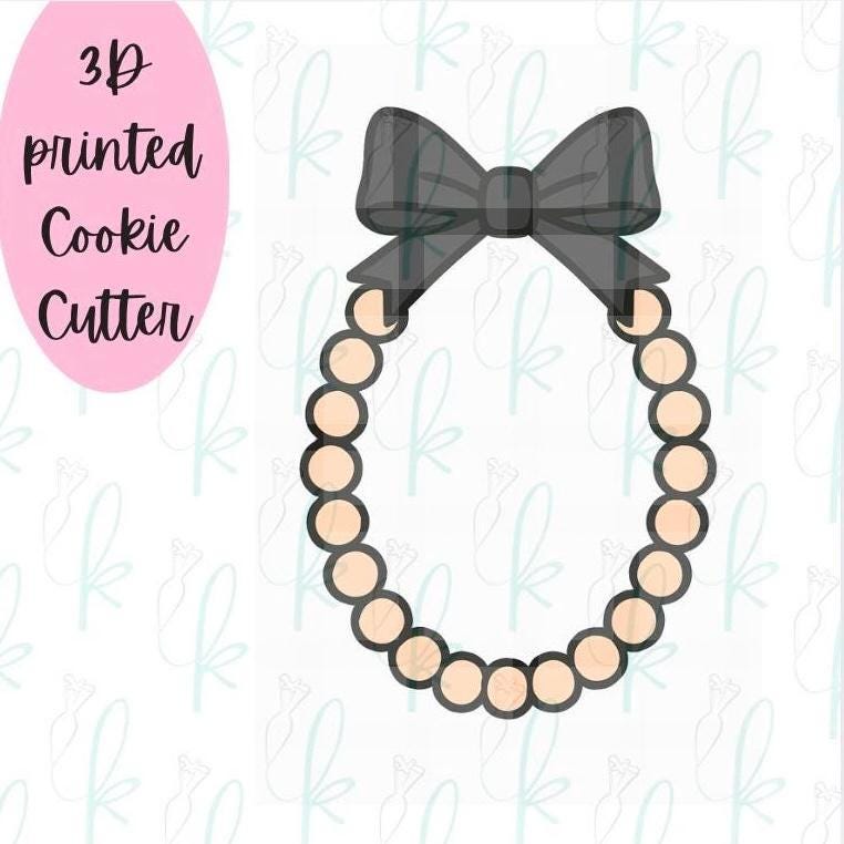 Bow Pearl Necklace Cookie Cutter