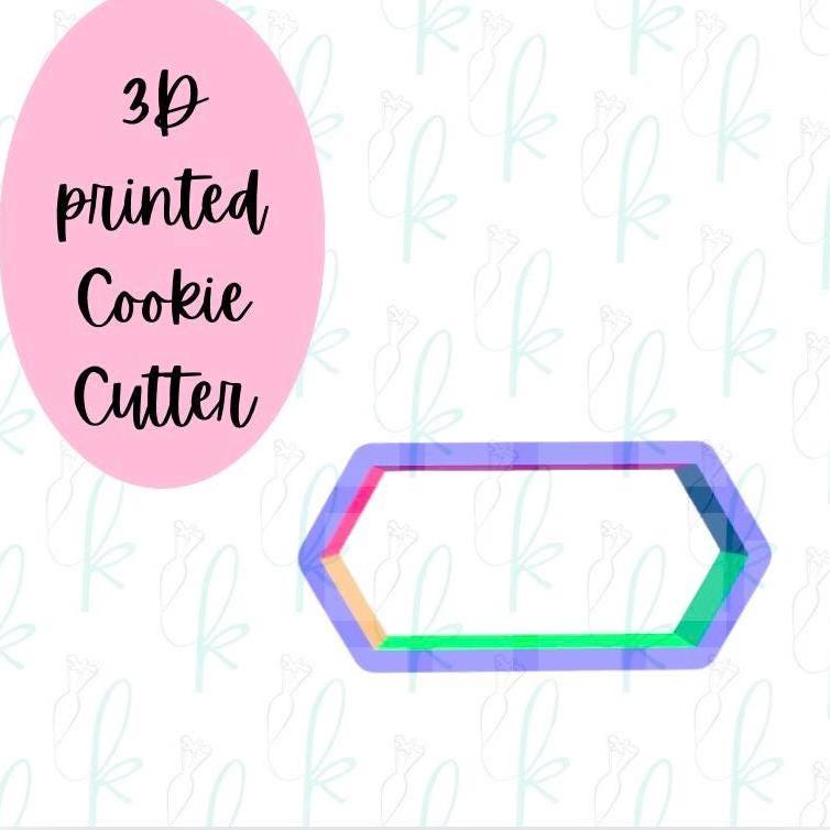 Long Hexagon Plaque Cookie Cutter