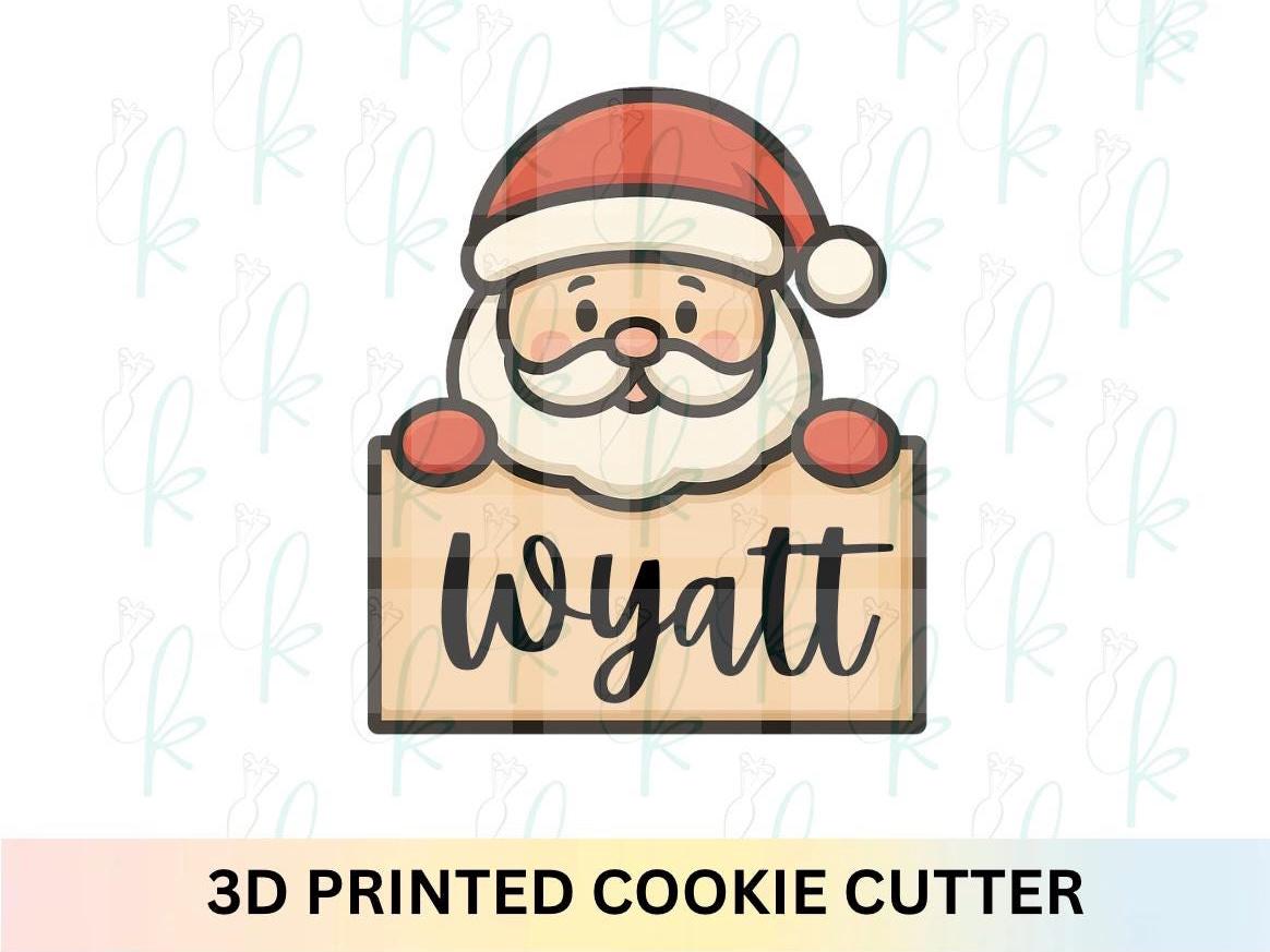 Santa Plaque Cookie Cutter