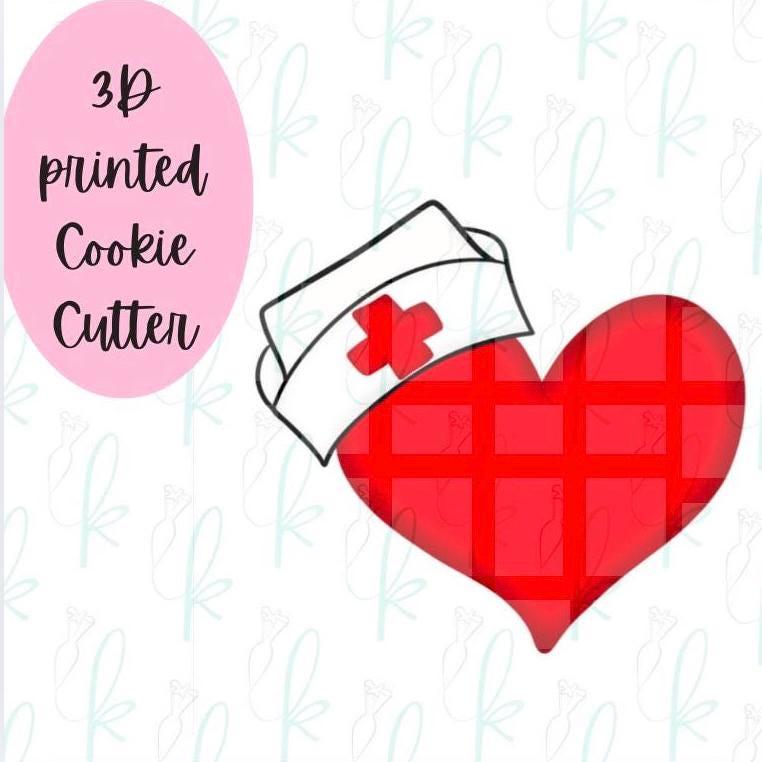 Nurse Hat Heart Cookie Cutter