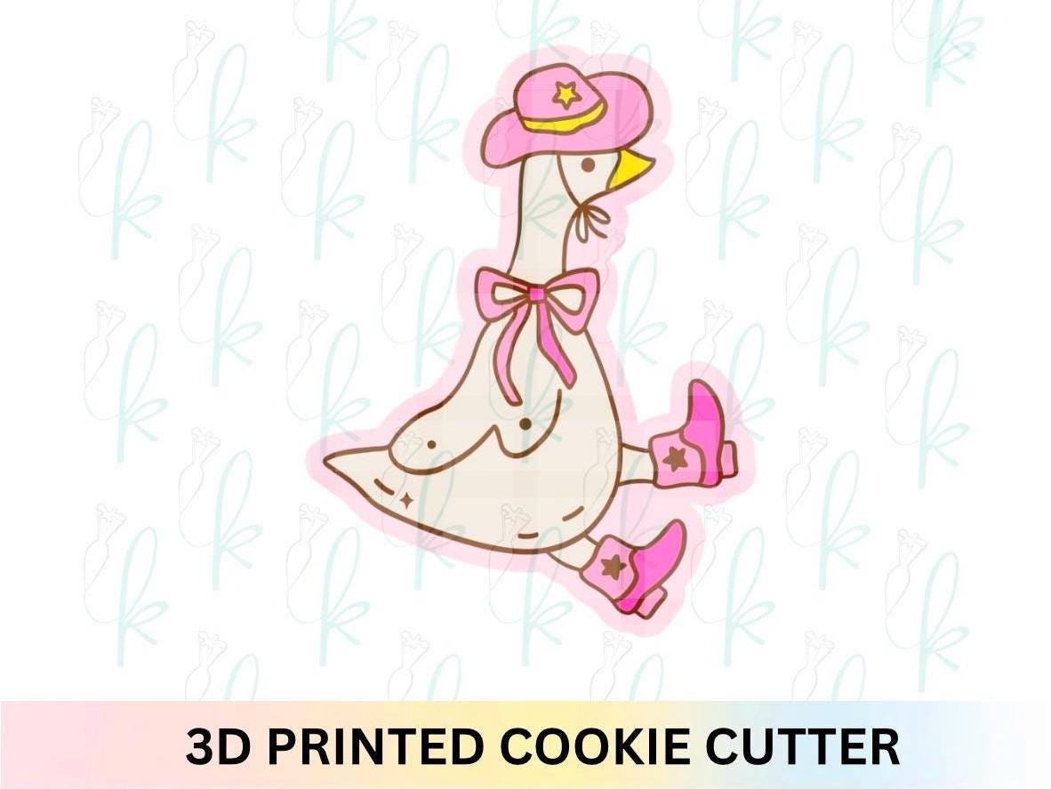 Silly Cowgirl Goose Cookie Cutter