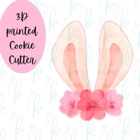 Floral Bunny Ears Cookie Cutter