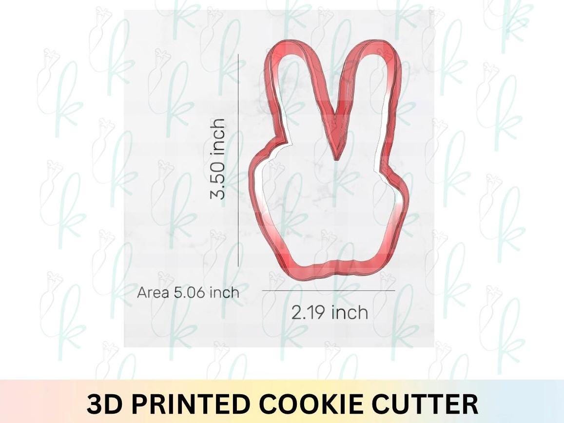 Skeleton Hand Peace Sign Cookie Cutter