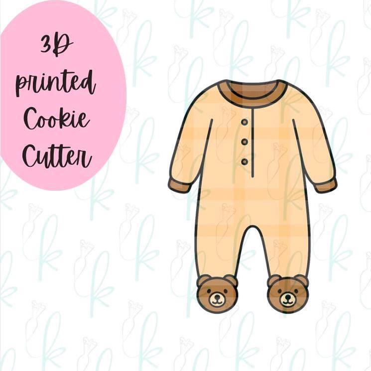 Bear Feet Baby Pajamas Cookie Cutter