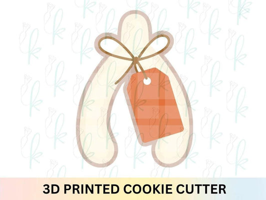 Wishbone with Tag Cookie Cutter