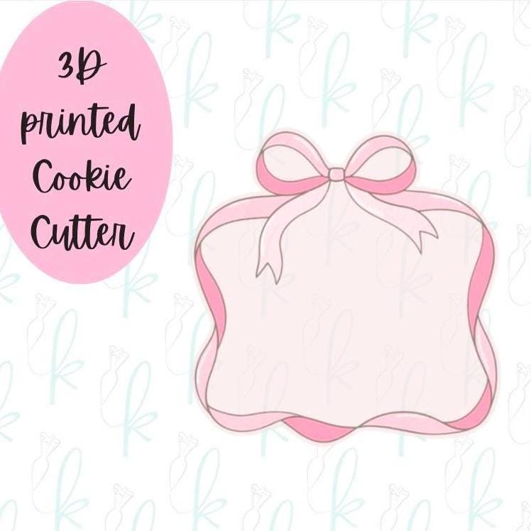 Rectangle Bow Plaque Cookie Cutter