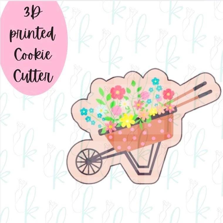 Floral Wheelbarrow Cookie Cutter