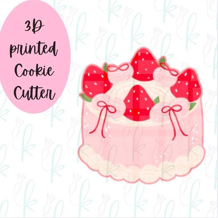Vintage Strawberry Cake Cookie Cutter