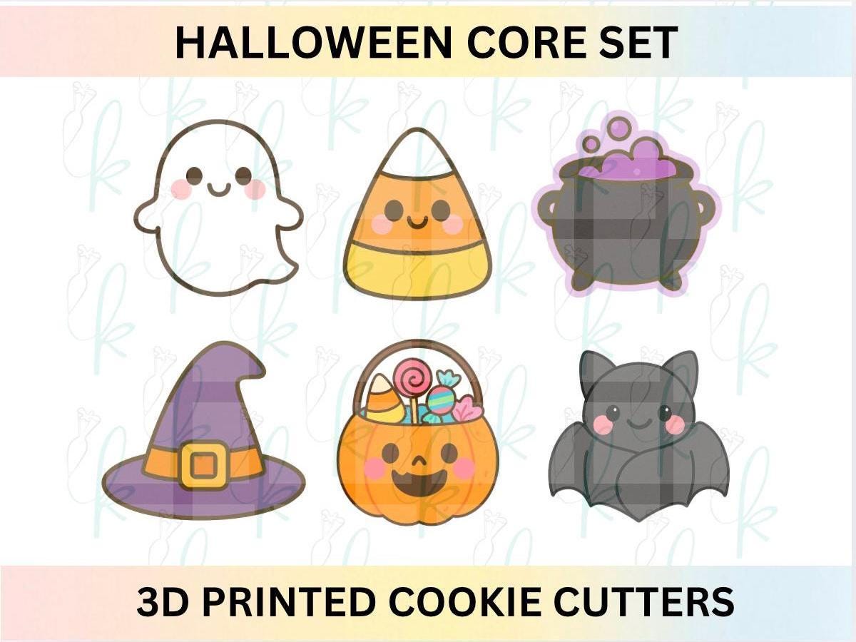 Classic Halloween Core and Deluxe Sets - 6 or 10 3D Printed Cookie Cutters