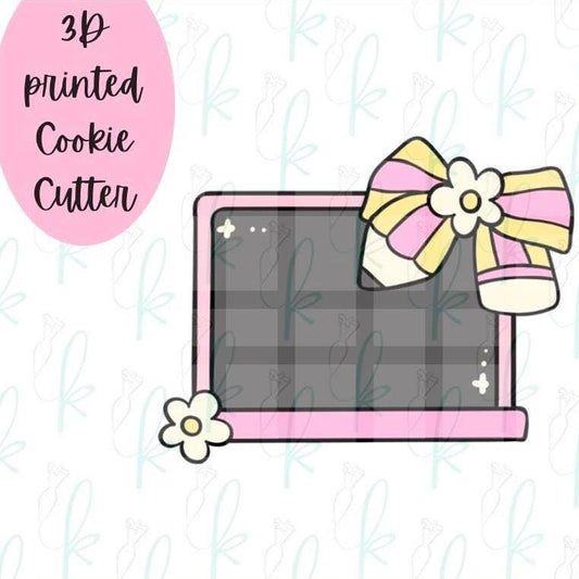 Bow Chalkboard Plaque Cookie Cutter