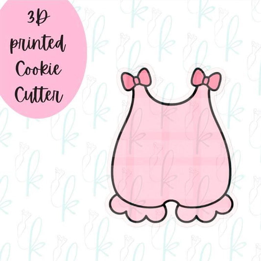 Ruffled Baby Girl Romper Cookie Cutter