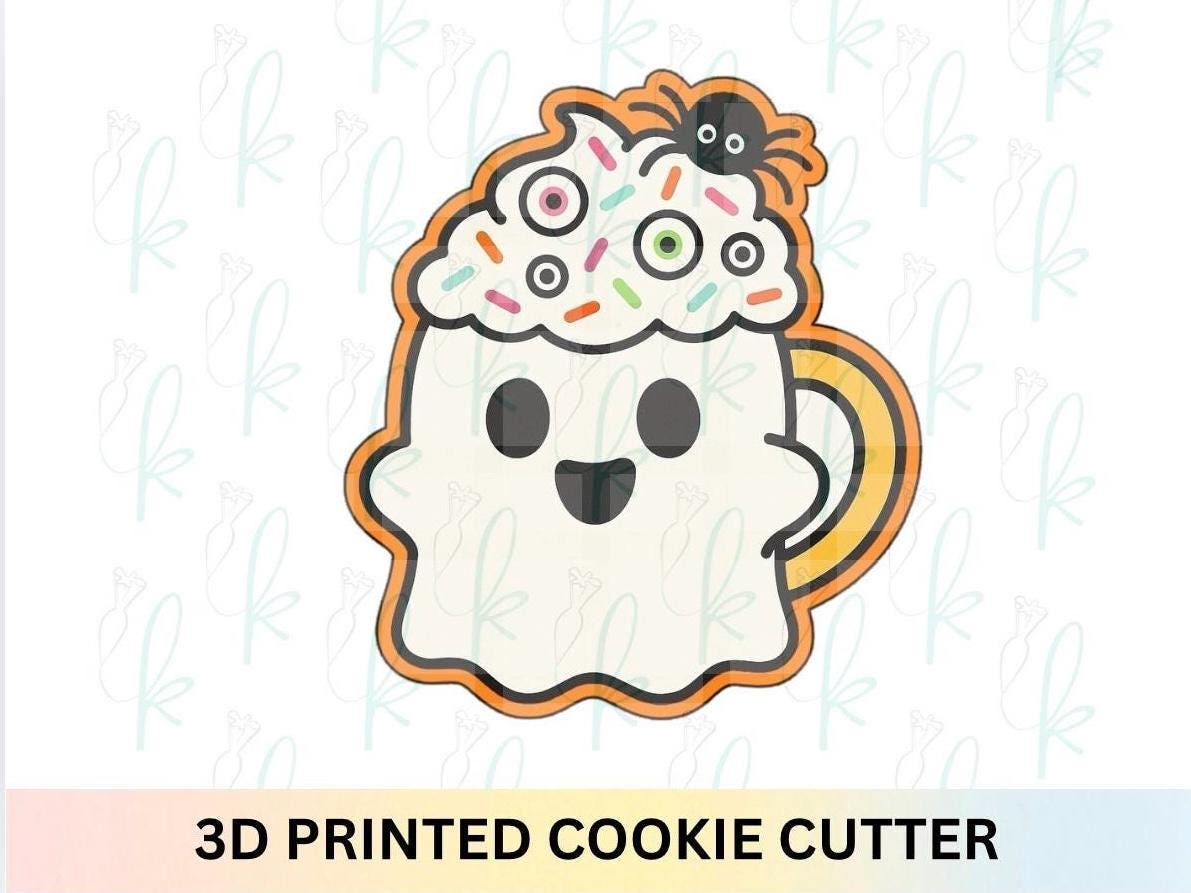 Spooky Sprinkle Ghost Mug 3D Printed Cookie Cutter