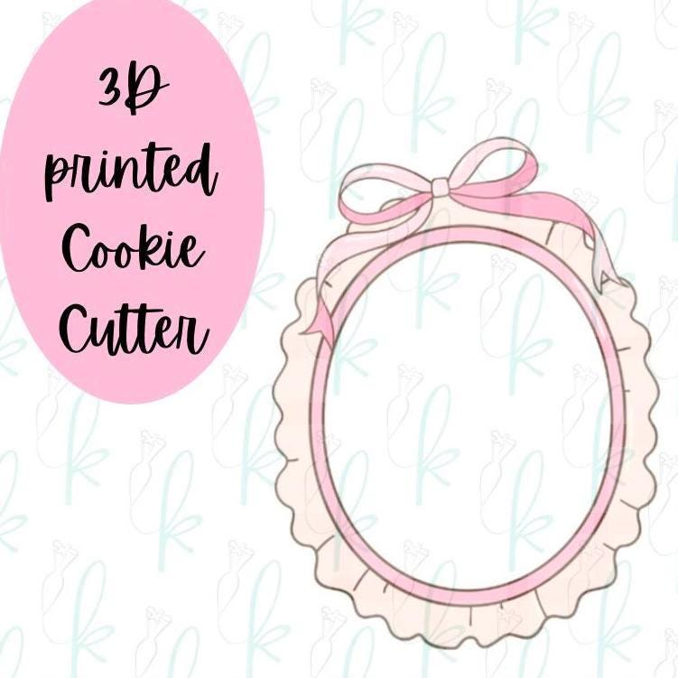 Oval Ribbon Plaque Cookie Cutter