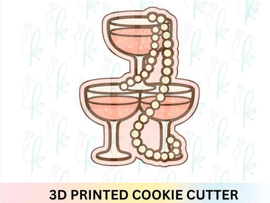 Pearl Champagne Tower Cookie Cutter