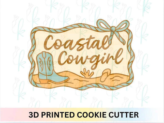 Coastal Cowgirl Plaque Cookie Cutter