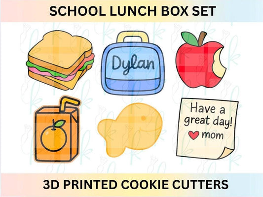 School Lunch Box - Set of 6 Cookie Cutters
