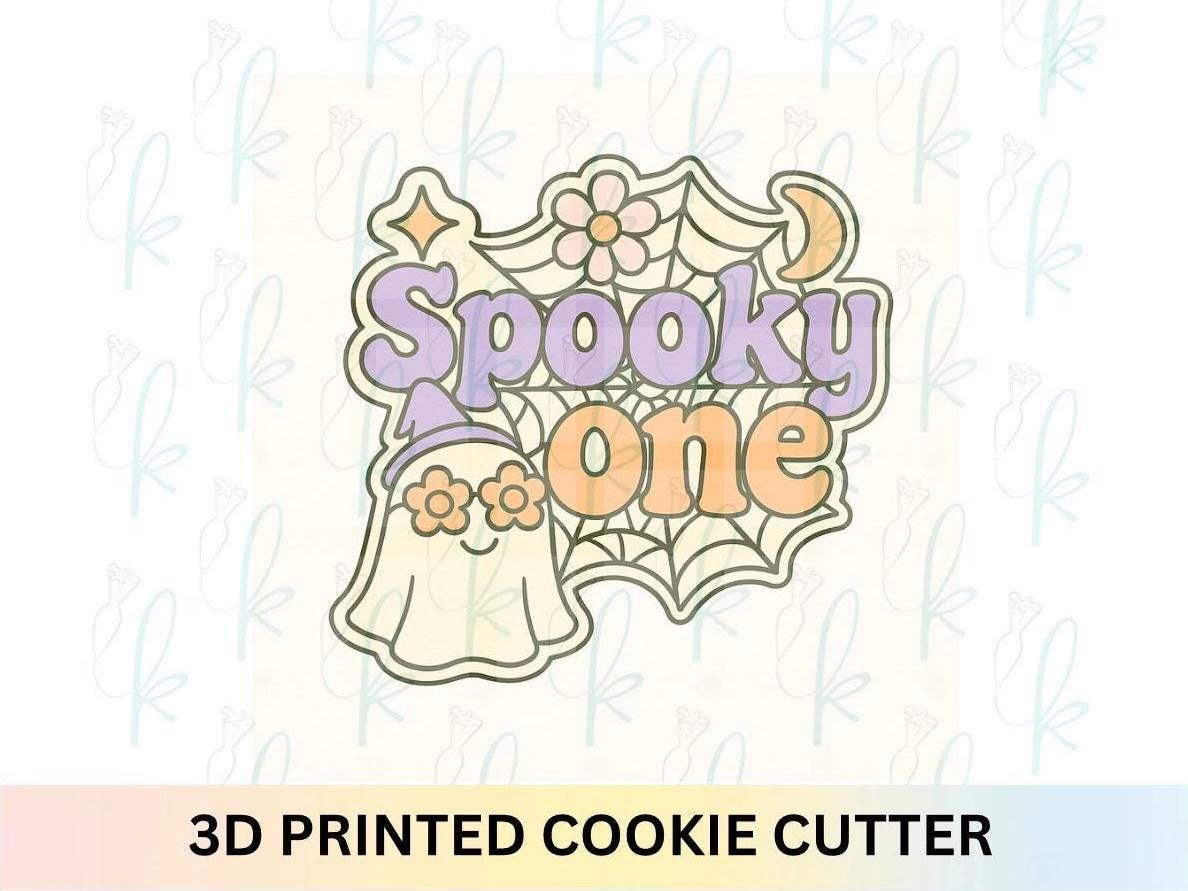 Spooky One Plaque 3D Printed Cookie Cutter