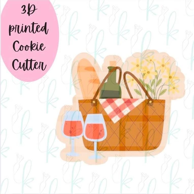 Wine Picnic Basket Cookie Cutter