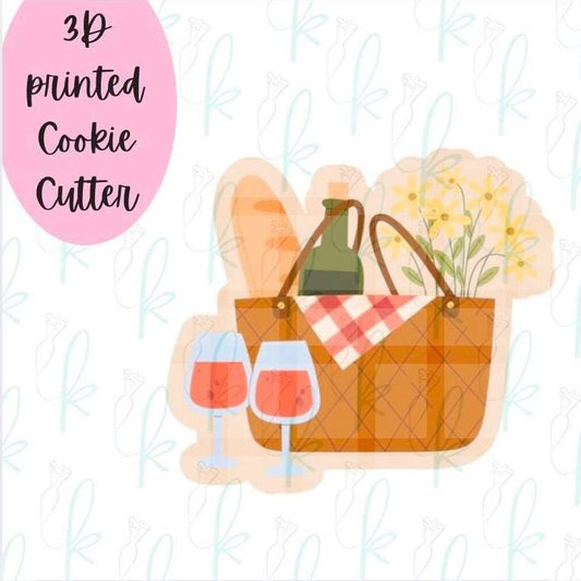 Wine Picnic Basket Cookie Cutter