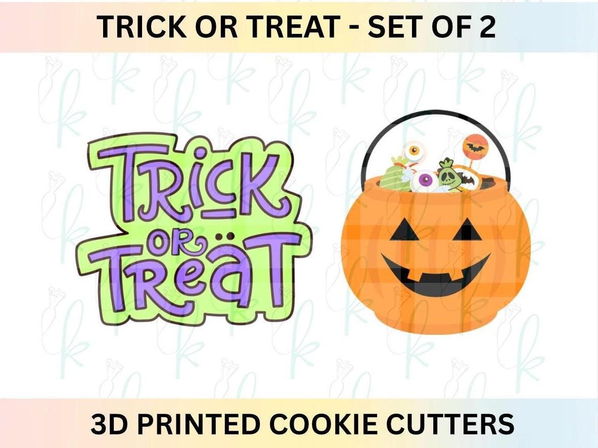 Trick or Treat - Set of 2 Halloween 3D Printed Cookie Cutters