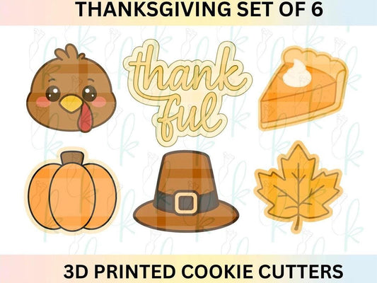 Thanksgiving - Set of 6 Cookie Cutters