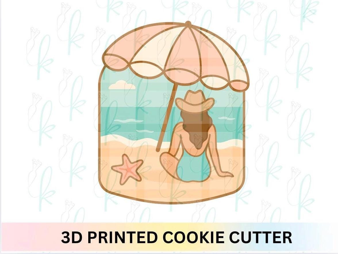 Beach Umbrella Plaque Cookie Cutter