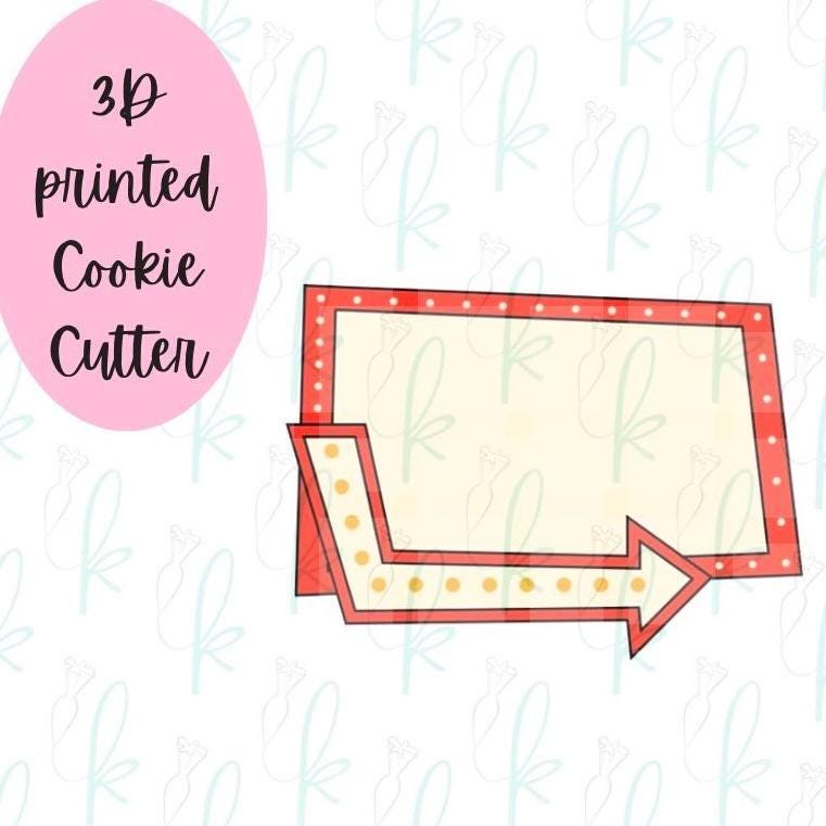 Retro Marquee Sign Cookie Cutter