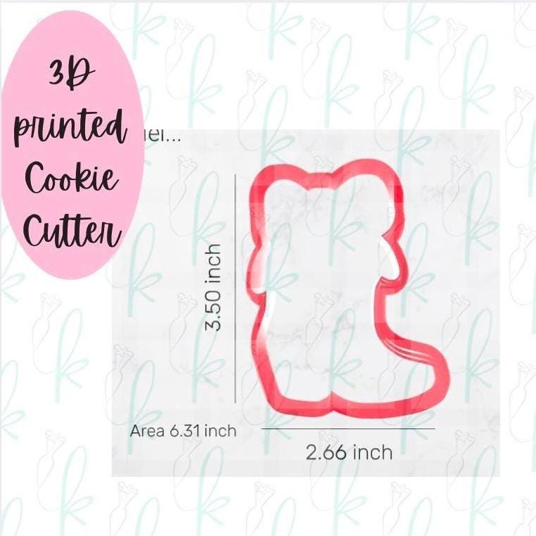 Bow Cowboy Boot Cookie Cutter