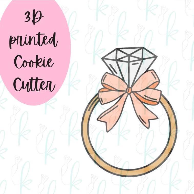 Engagement Ring with Bow Cookie Cutter