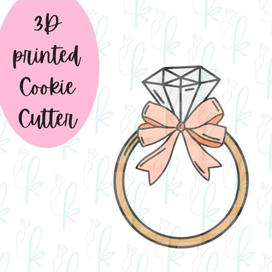 Engagement Ring with Bow Cookie Cutter