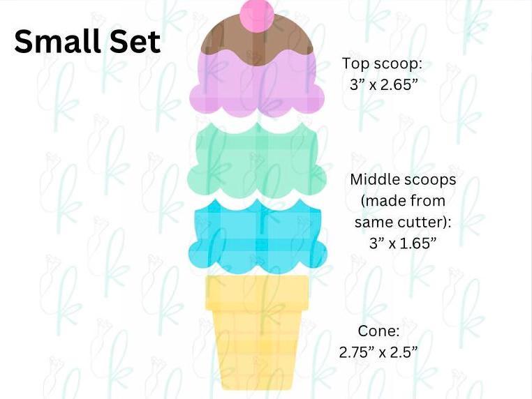 Build Your Own Ice Cream Cone - Set of 3 Cookie Cutters