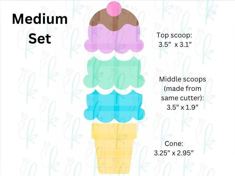 Build Your Own Ice Cream Cone - Set of 3 Cookie Cutters